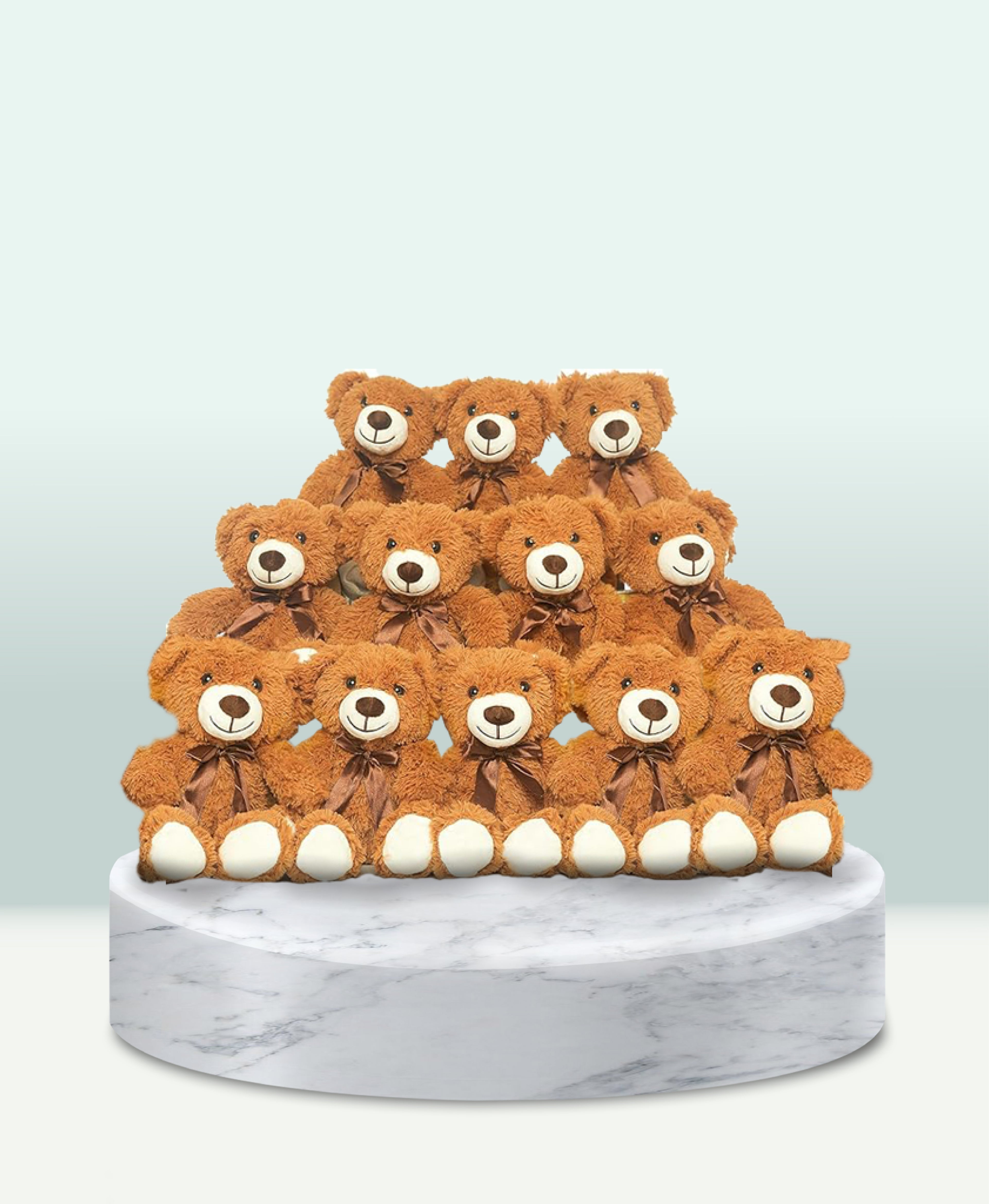 Bulk Brown Teddy Bears – Plush Stuffed Toys with Bows (Set of 12)