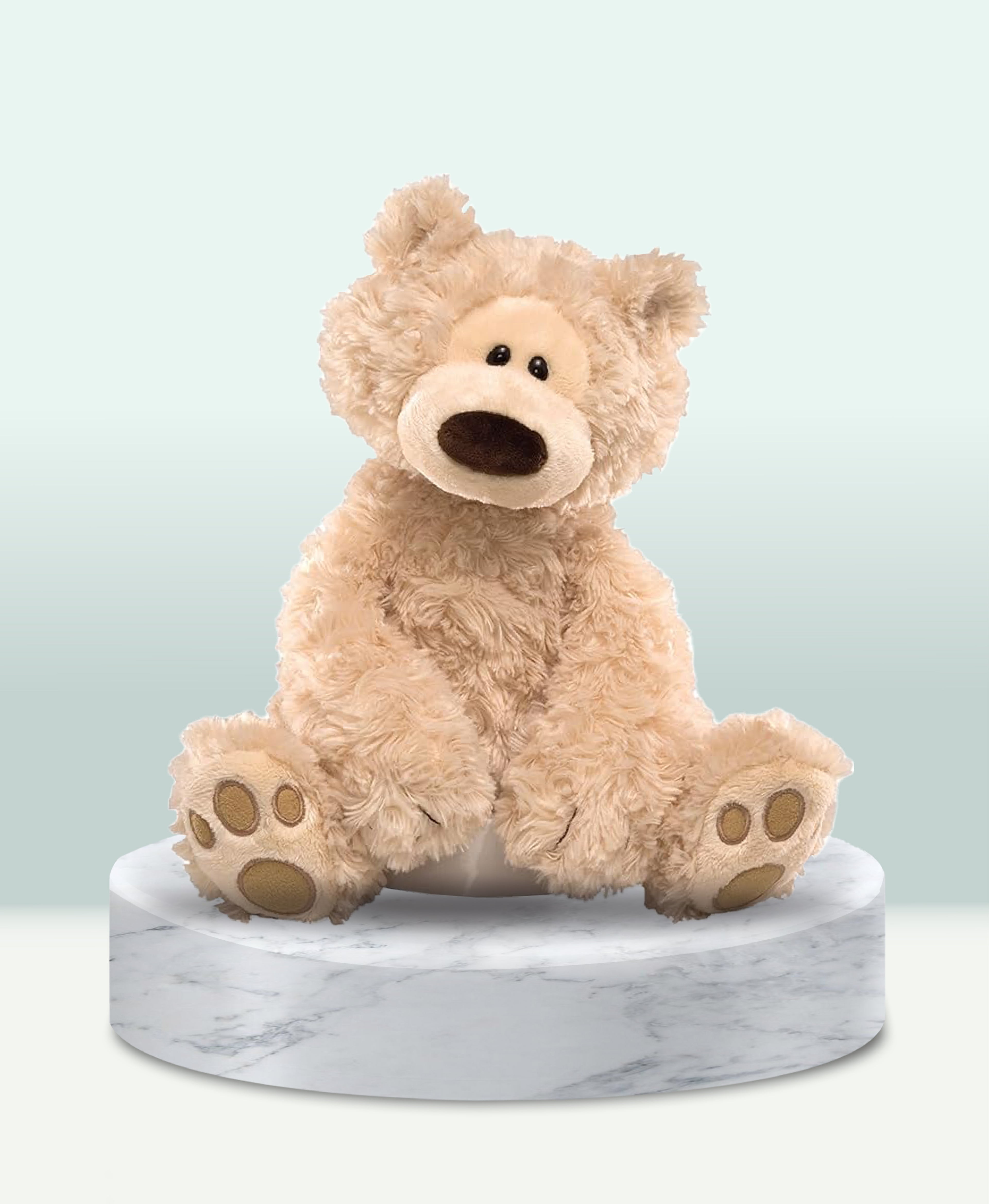 Fluffy Beige Teddy Bear Plush – Classic Huggable Stuffed Toy