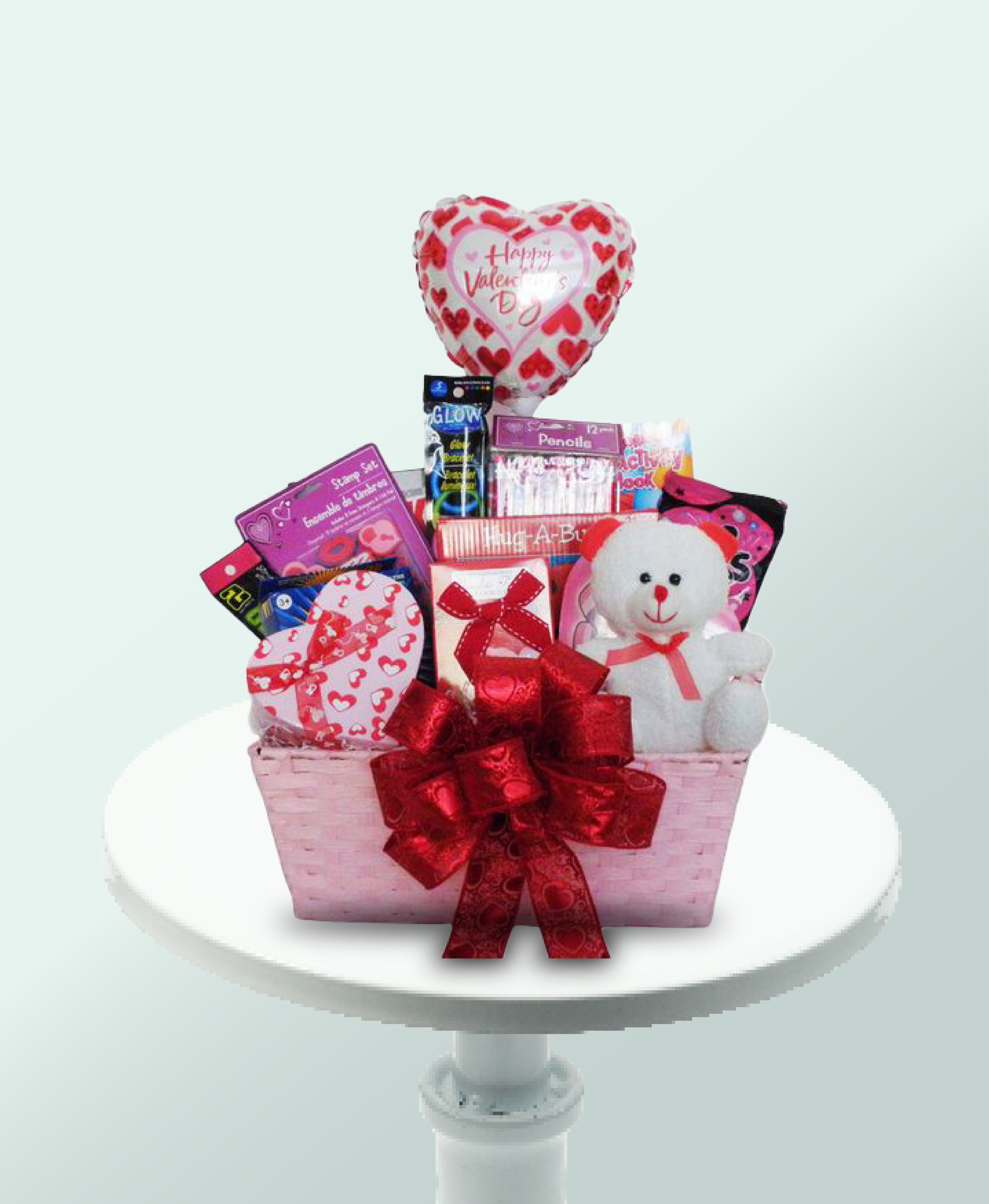 Valentine’s Day Teddy & Treats Gift Basket