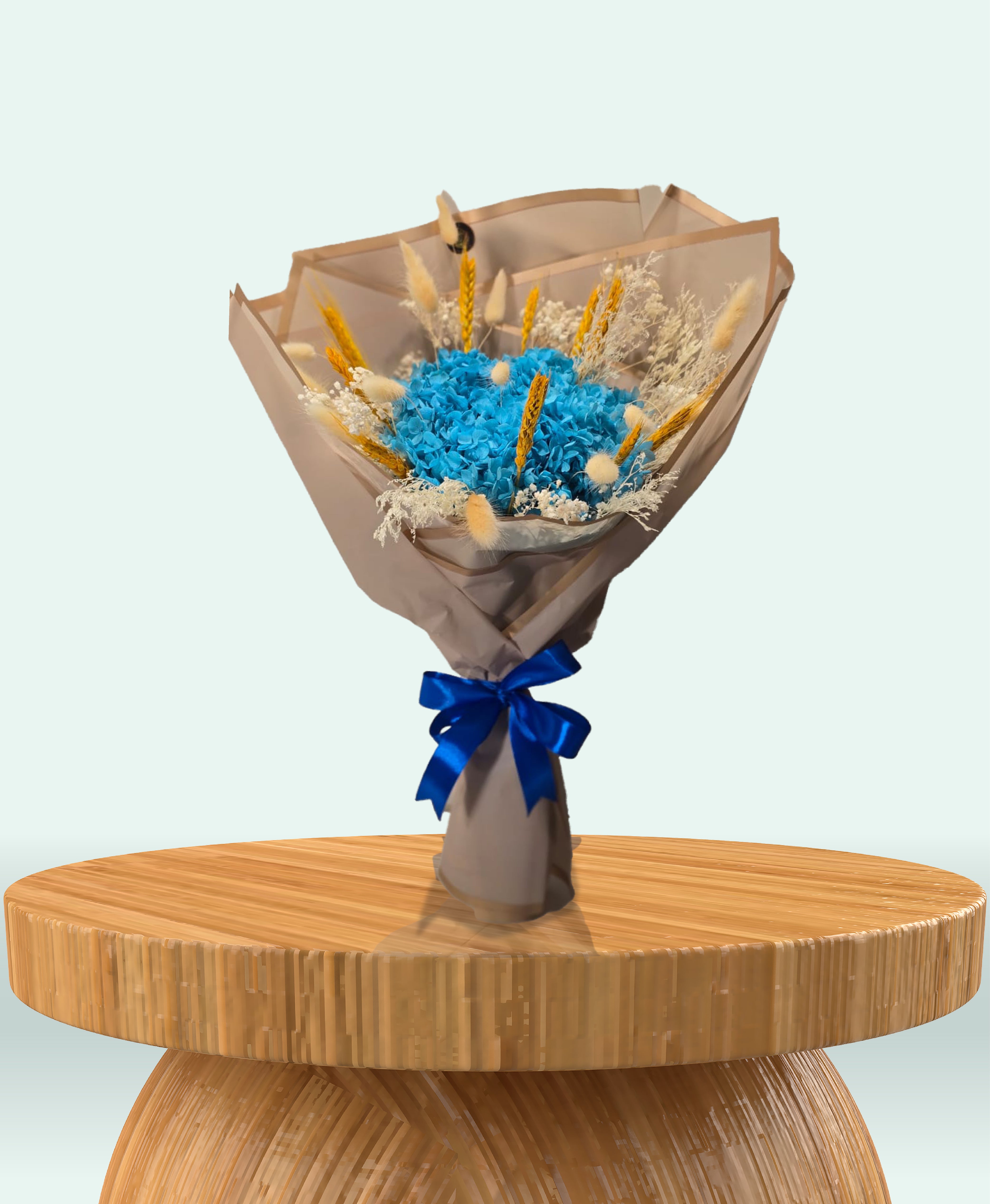 Azure Bloom Dried Floral Bouquet