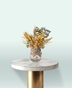 Golden Glow Birthday Vase