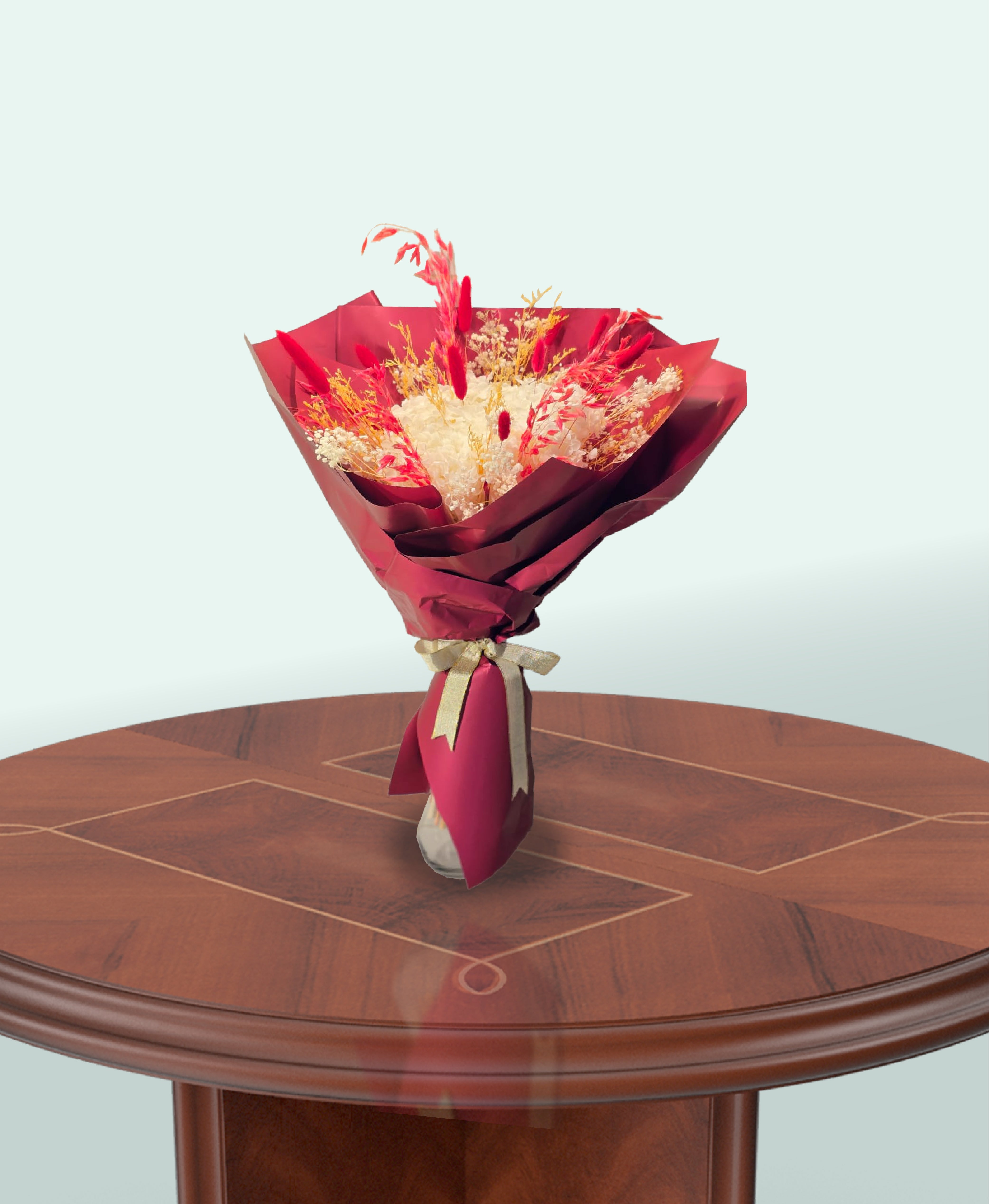 Scarlet Charm Dried Floral Bouquet